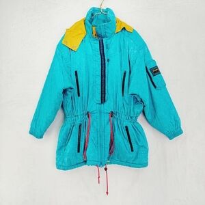 Kaelin Blue Long Sleeve Hooded Windbreaker Jacket Z10